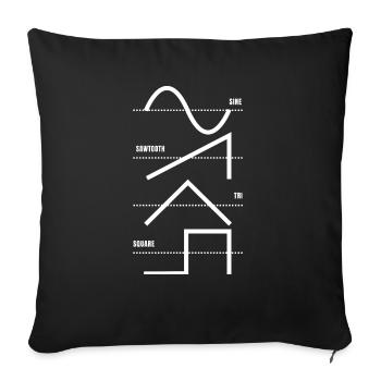 Vintage Analog Synthesizer Techno Waveform - Synth - Sofakissenbezug 45 x 45 cm - Schwarz - Vorne