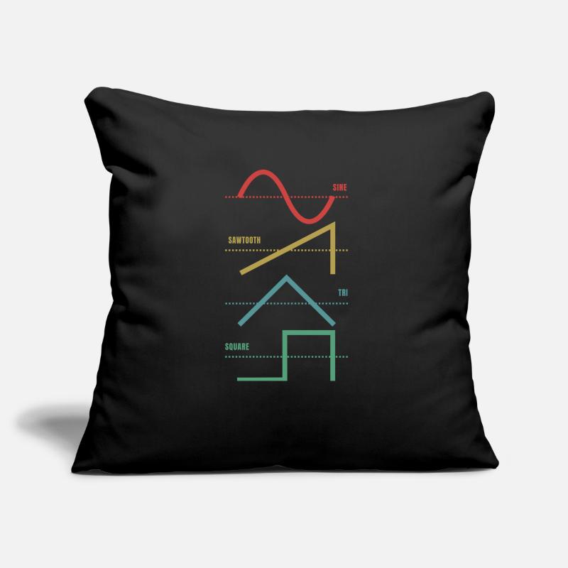 Vintage Analog Synthesizer Techno Waveform - Synth Sofa pillowcase 17,3'' x 17,3'' (45 x 45 cm)
