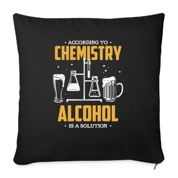 Chemist Design for a Chemist Fan - Sofa pillowcase 17,3'' x 17,3'' (45 x 45 cm) - black - Front