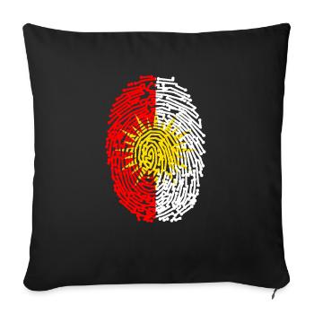 Ezdixan Finger Print Yezidi Ezidi Flag - Sofa pillowcase 17,3'' x 17,3'' (45 x 45 cm) - black - Front
