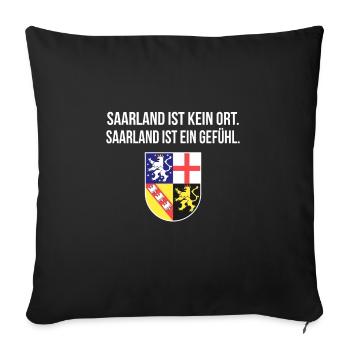 Saarland Retro Vintage Design - Sofakissenbezug 45 x 45 cm - Schwarz - Vorne