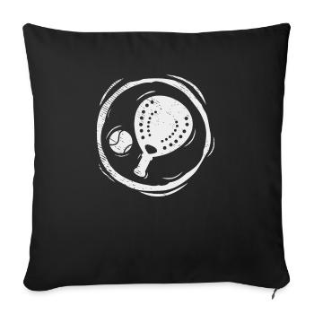 Padel Players Racket Playing Padel Vintage - Sofa pillowcase 17,3'' x 17,3'' (45 x 45 cm) - black - Front