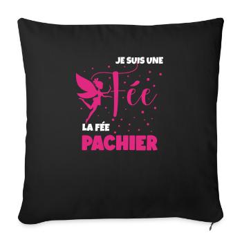 Je suis Une fée la fée PasChier - Housse de coussin décorative 45 x 45 cm - noir - Devant
