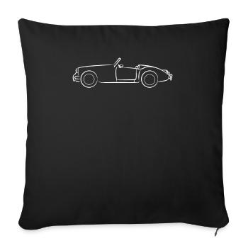 MGA MG 1600 Sportscar Roadstar - Sofa pillowcase 17,3'' x 17,3'' (45 x 45 cm) - black - Front