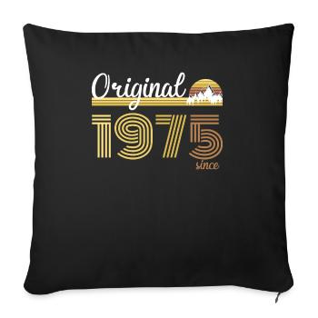 1975 - Sofa pillowcase 17,3'' x 17,3'' (45 x 45 cm) - black - Front