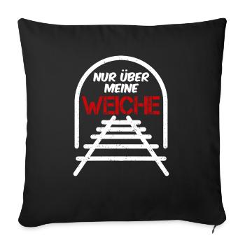 Eisenbahn Spruch Lokführer Eisenbahner Geschenk - Sofakissenbezug 45 x 45 cm - Schwarz - Vorne