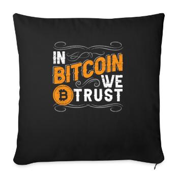 En Bitcoin Confiance Nous Cryptocurrency Crypto - Housse de coussin décorative 45 x 45 cm - noir - Devant