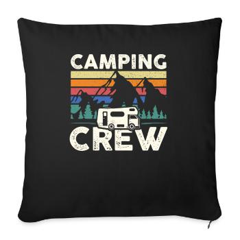 Camping Crew Stealth Campers Campervans - Sofa pillowcase 17,3'' x 17,3'' (45 x 45 cm) - black - Front