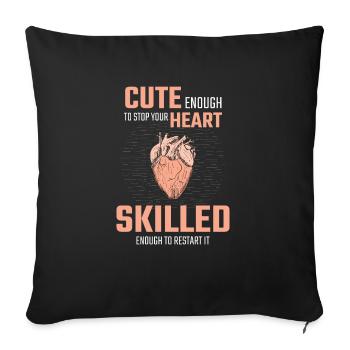 Gift for the paramedic, paramedic - Sofa pillowcase 17,3'' x 17,3'' (45 x 45 cm) - black - Front