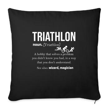 triathlon - Sofa pillowcase 17,3'' x 17,3'' (45 x 45 cm) - black - Front