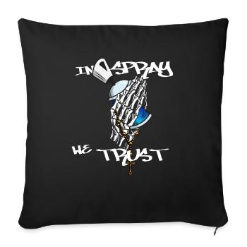 Sprayer Graffiti Praying Hands Kunst Art - Housse de coussin décorative 45 x 45 cm - noir - Devant