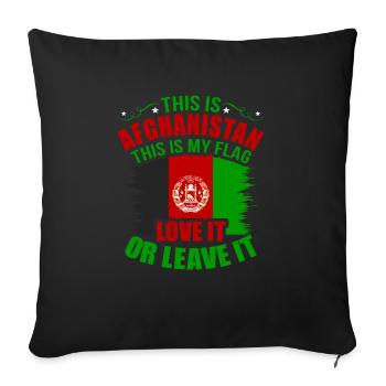 Afghanistan - Sofa pillowcase 17,3'' x 17,3'' (45 x 45 cm) - black - Front