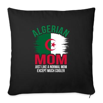 Algeria - Sofa pillowcase 17,3'' x 17,3'' (45 x 45 cm) - black - Front