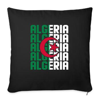 Algeria - Sofa pillowcase 17,3'' x 17,3'' (45 x 45 cm) - black - Front