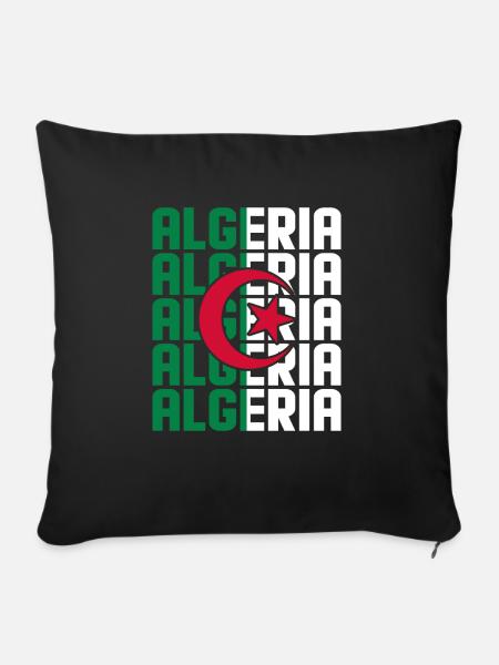 Algerien - Sofakissenbezug 45 x 45 cm - Schwarz