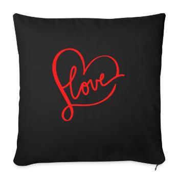 T-shirt vibration positive. - Housse de coussin décorative 45 x 45 cm - noir - Devant