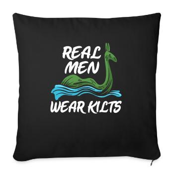 Lochness Scotland Coat of Arms Symbol Gift Saying - Sofa pillowcase 17,3'' x 17,3'' (45 x 45 cm) - black - Front