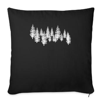 White Tree Trees - Sofa pillowcase 17,3'' x 17,3'' (45 x 45 cm) - black - Front