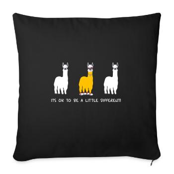 Funny llama t shirt for extrovert gift - Sofa pillowcase 17,3'' x 17,3'' (45 x 45 cm) - black - Front