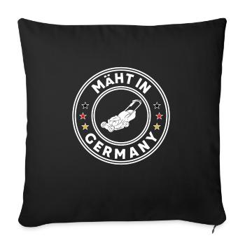 Mäht In Germany Rasenmäher Gärtner Garten - Sofakissenbezug 45 x 45 cm - Schwarz - Vorne