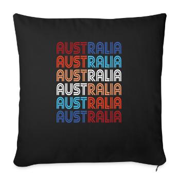Australie - Housse de coussin décorative 45 x 45 cm - noir - Devant