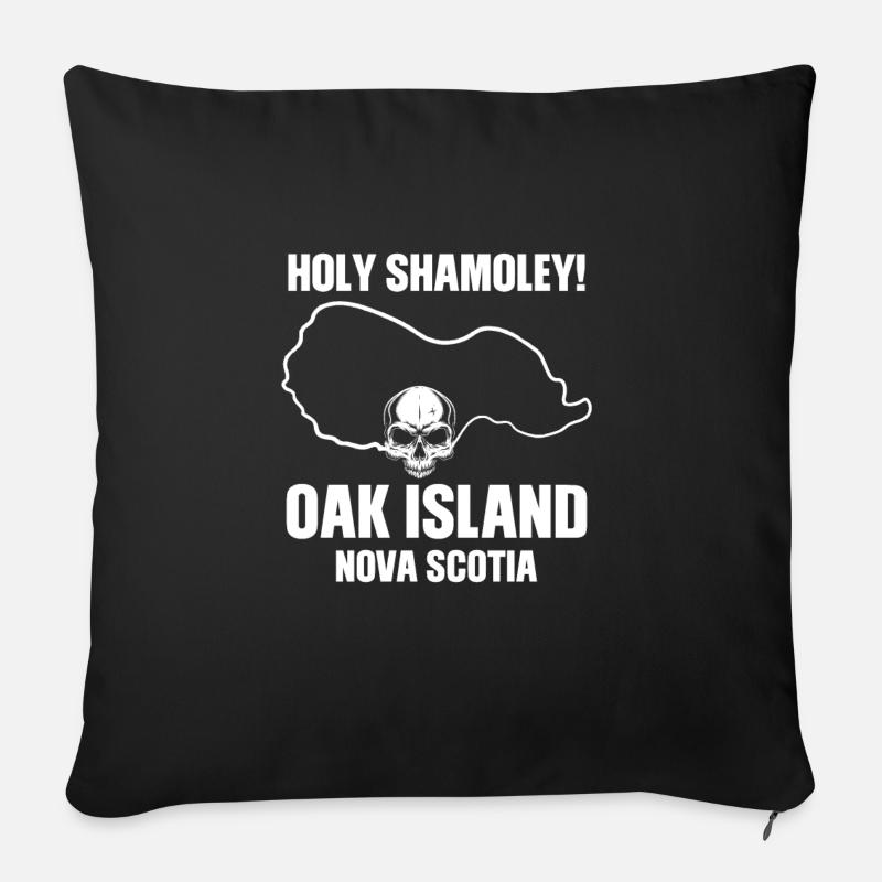 Oak Island Kanada Hunting - Sofakissenbezug 45 x 45 cm - Schwarz
