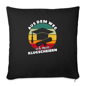 Doktortitel Doktorand Doktor Promotion Geschenk - Sofakissenbezug 45 x 45 cm - Schwarz - Vorne