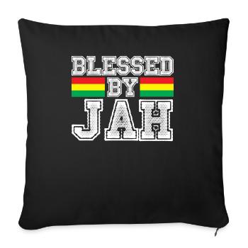 Reggae blessed - Sofa pillowcase 17,3'' x 17,3'' (45 x 45 cm) - black - Front
