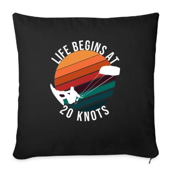 Kitesurfer Kiteboarding Kite Surfer Surfing - Sofakissenbezug 45 x 45 cm - Schwarz - Vorne