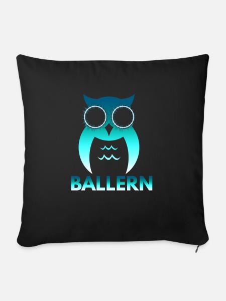 Ballern Techno Rave Raver Geschenk - Sofakissenbezug 45 x 45 cm - Schwarz