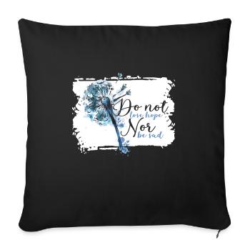 Pissenlit Pissenlit Fleur Sauvage - Housse de coussin décorative 45 x 45 cm - noir - Devant