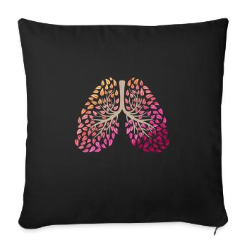 Lung nature tree leaves health whole - Sofa pillowcase 17,3'' x 17,3'' (45 x 45 cm) - black - Front