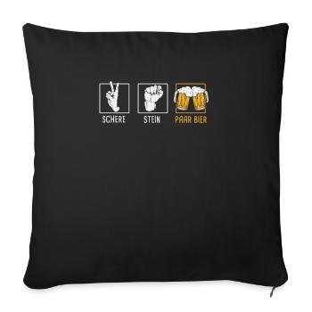  Bierliebhaber Spruch - Sofakissenbezug 45 x 45 cm - Schwarz - Vorne