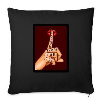 Shuh Duh Fuh Cup Lip Slay - Housse de coussin décorative 45 x 45 cm - noir - Devant