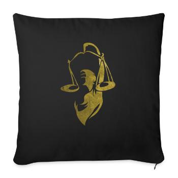 Justice Goddess of Justice - Sofa pillowcase 17,3'' x 17,3'' (45 x 45 cm) - black - Front