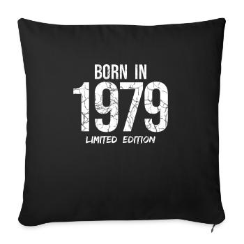 42e anniversaire - BORN IN 1979 LIMITED EDITION - Housse de coussin décorative 45 x 45 cm - noir - Devant