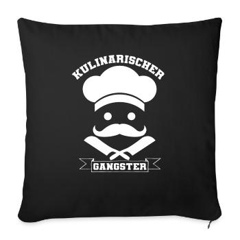 Kochen Spruch Kochausbildung Sauce Patissier - Sofakissenbezug 45 x 45 cm - Schwarz - Vorne