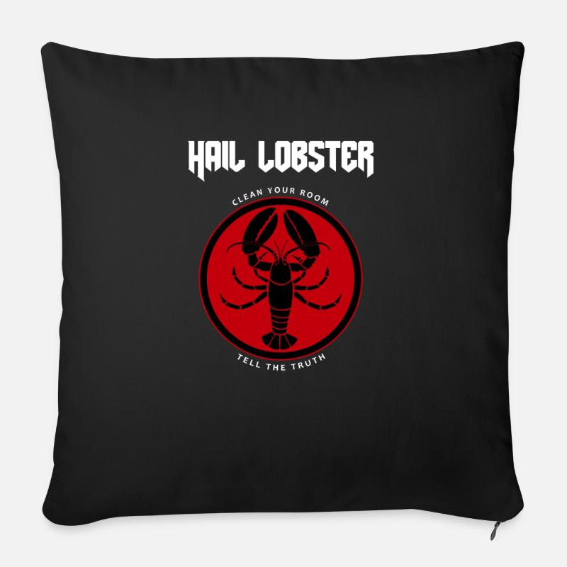 Hail Lobster - satire - Sofakissenbezug 45 x 45 cm - Schwarz