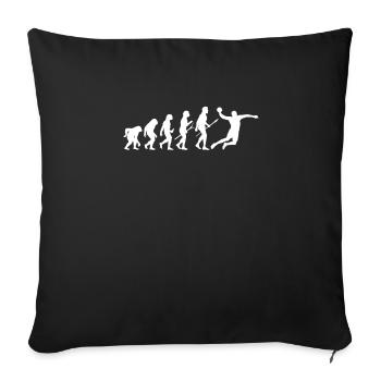 Handball Evolution Handballer Ballsport Mannschaft - Sofakissenbezug 45 x 45 cm - Schwarz - Vorne
