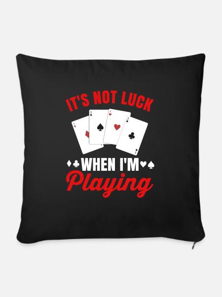 Poker - Sofakissenbezug 45 x 45 cm - Schwarz