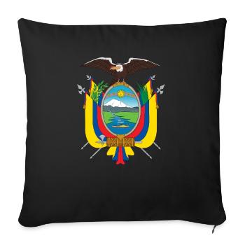 Ecuador - Sofa pillowcase 17,3'' x 17,3'' (45 x 45 cm) - black - Front