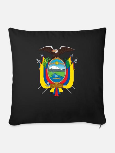 Ecuador - Sofakissenbezug 45 x 45 cm - Schwarz