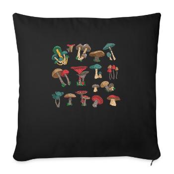 Pilz-Liebhaber-Mykologie Foraging Morel Jagd - Sofakissenbezug 45 x 45 cm - Schwarz - Vorne
