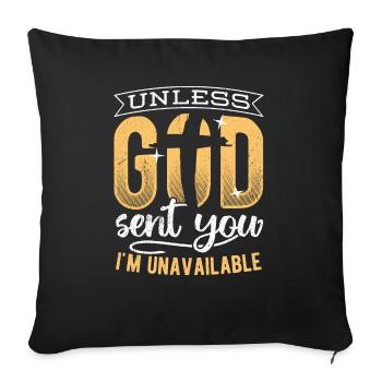 Apostolic god-fearing dutiful devoted - Sofa pillowcase 17,3'' x 17,3'' (45 x 45 cm) - black - Front