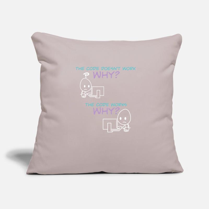 Programmer Code Works Why Sofa pillowcase 17,3'' x 17,3'' (45 x 45 cm)