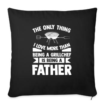 Barbecue - Housse de coussin décorative 45 x 45 cm - noir - Devant