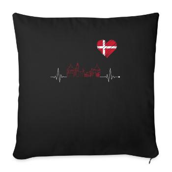 Danemark Skyline - Housse de coussin décorative 45 x 45 cm - noir - Devant