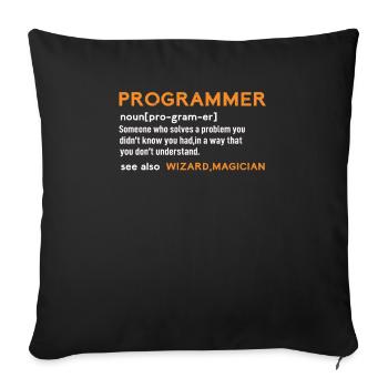Programmer sind Zauberer - Sofakissenbezug 45 x 45 cm - Schwarz - Vorne