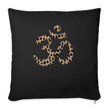 Mantra Chakra Yoga - Sofa pillowcase 17,3'' x 17,3'' (45 x 45 cm) - black - Front