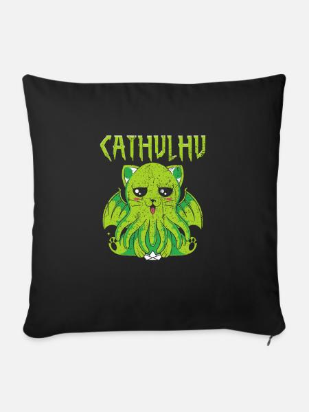 Cathulhu Spruch Design - Sofakissenbezug 45 x 45 cm - Schwarz